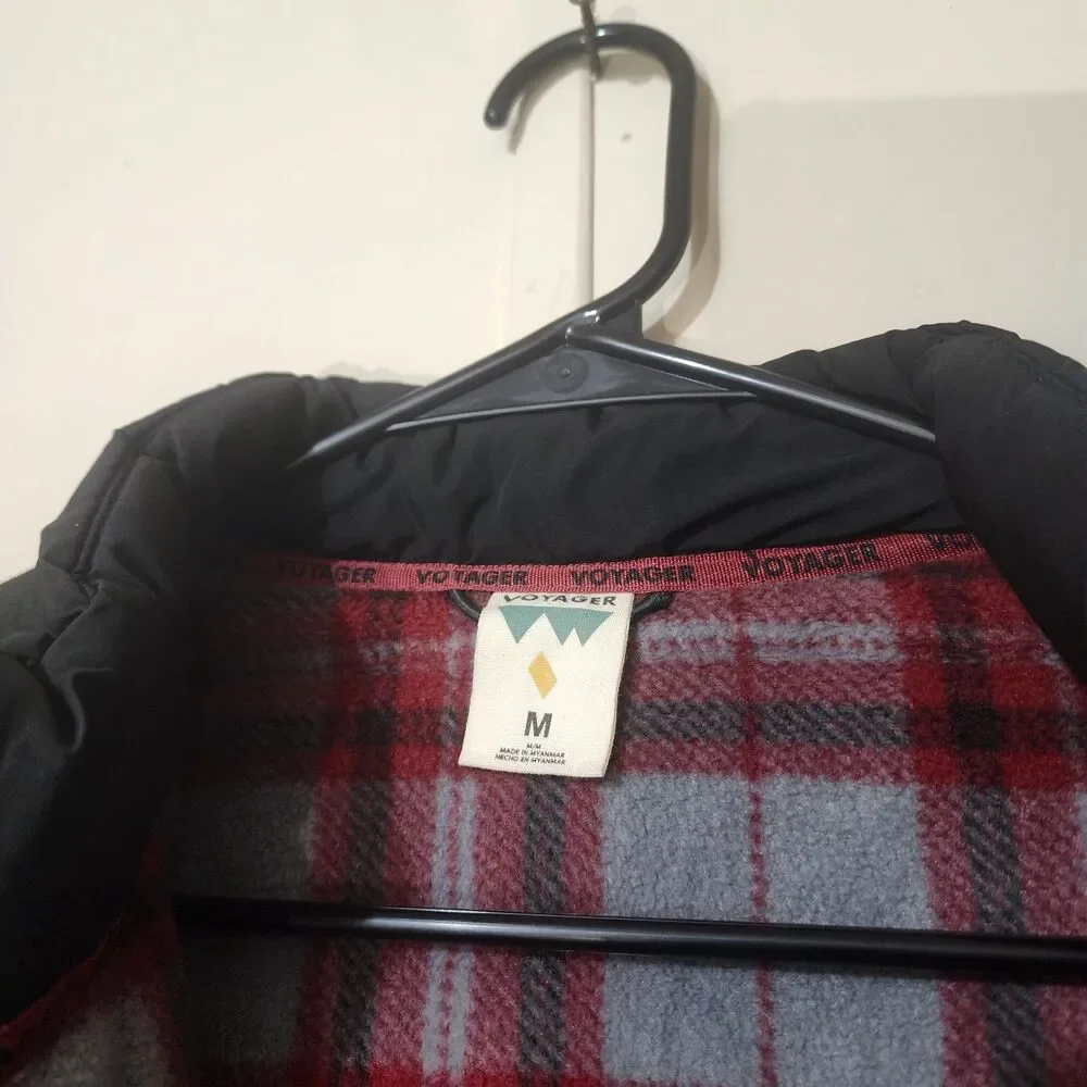 Voyager Black Men'sSize M Polar Fleece Lined  Puffer Jacket Warm Fall Winter